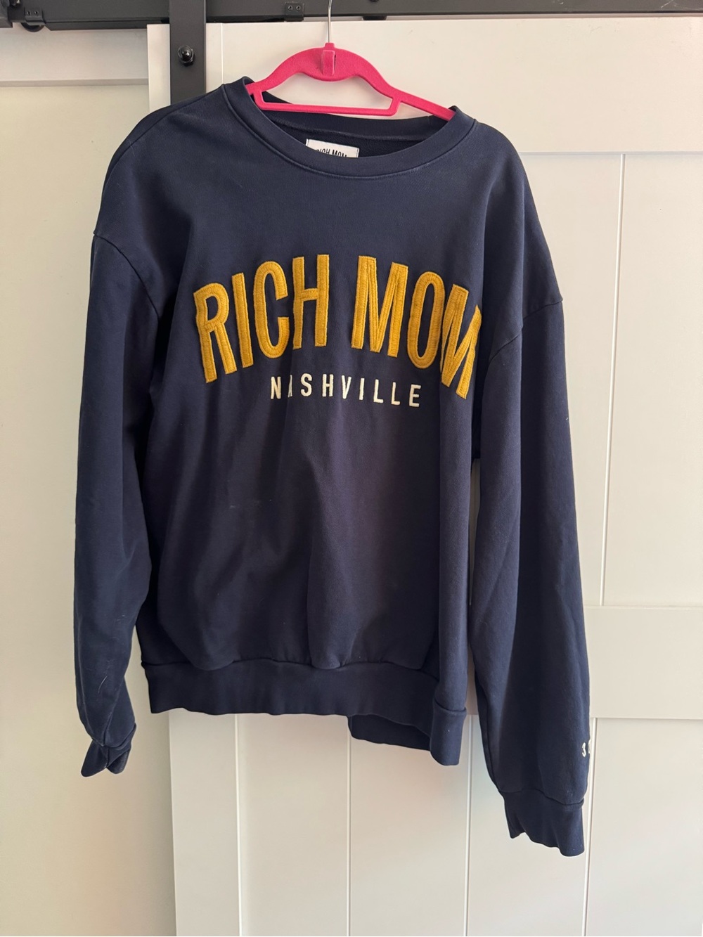 Navy "Rich Mom Nashville" Crewneck Sweatshirt